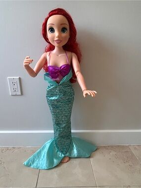 Disney Ariel 32” Large Doll My Size Princess Little Mermaid Poseable Standing